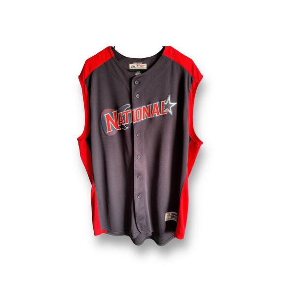 2019 MLB All Star Game Majestic National League Baseball Sleeveless Jersey Sz 50 - Picture 1 of 11